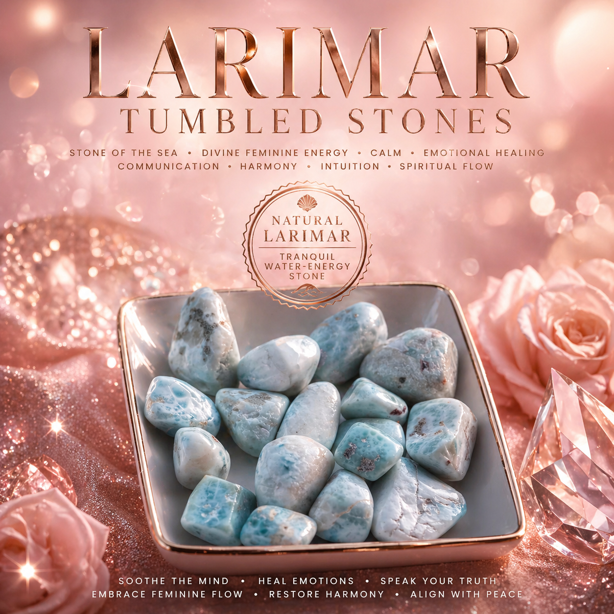 Larimar Tumbled Stones