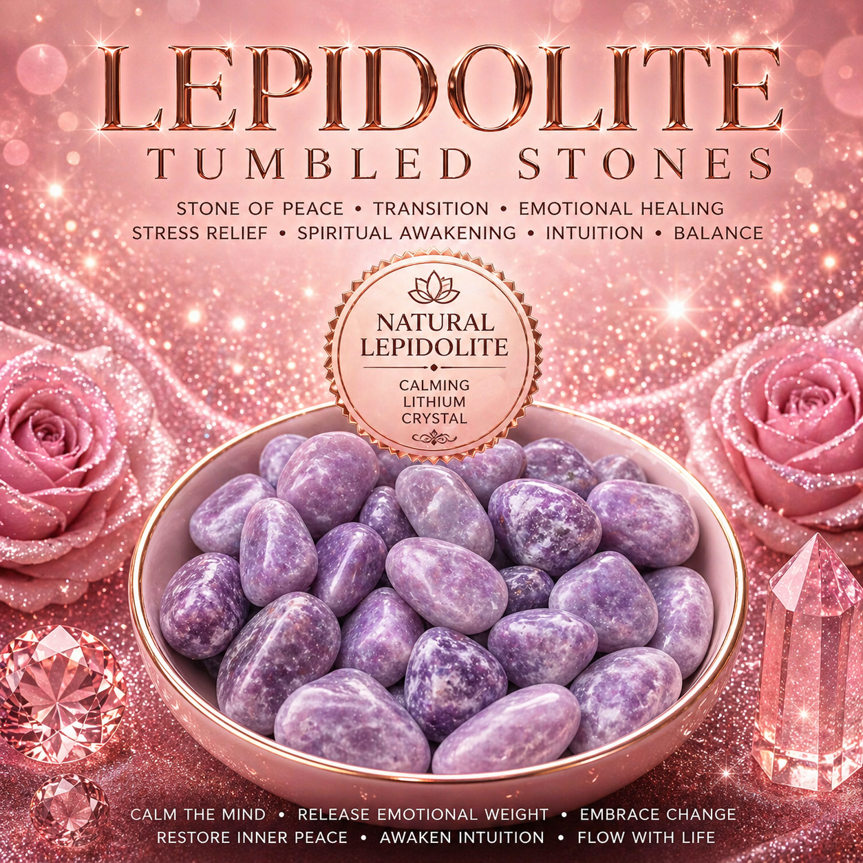Lepidolite Tumbled Stones