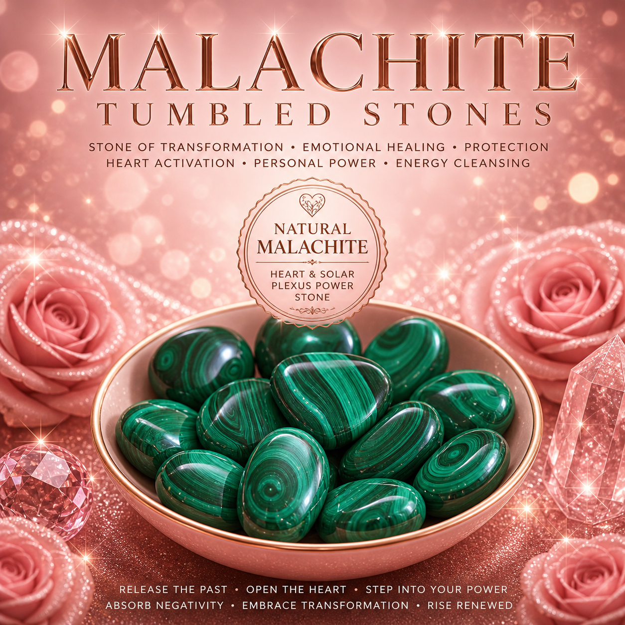 Malachite Tumbled Stones