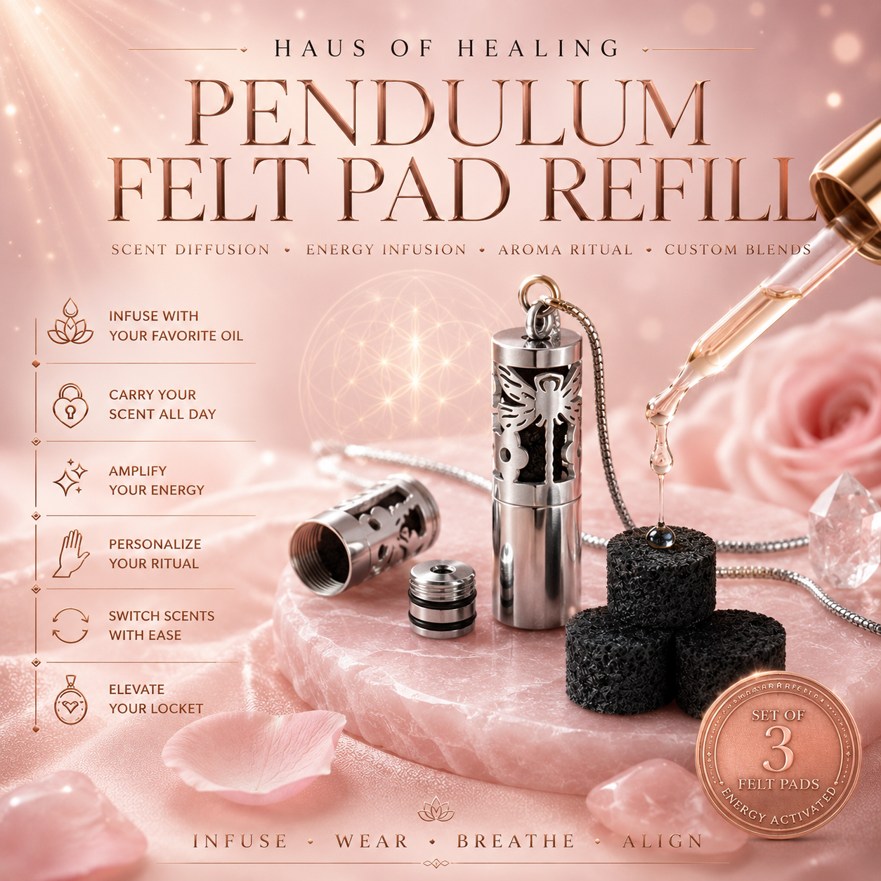 Pendulum Felt Pad Refill - 3 Pack