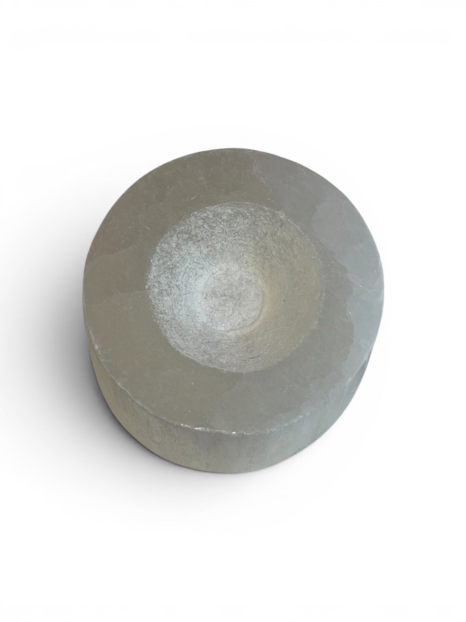 🤍 SELENITE LUMINA Mini Round Sphere Holder
