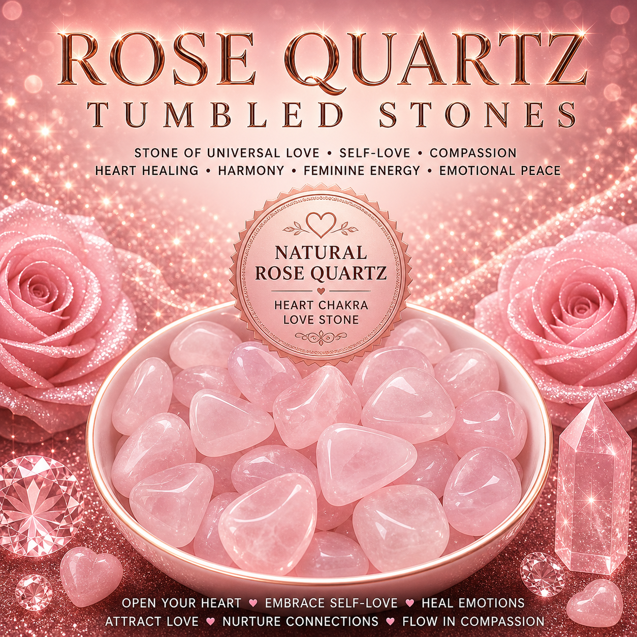 Rose Quartz Tumbled Stones