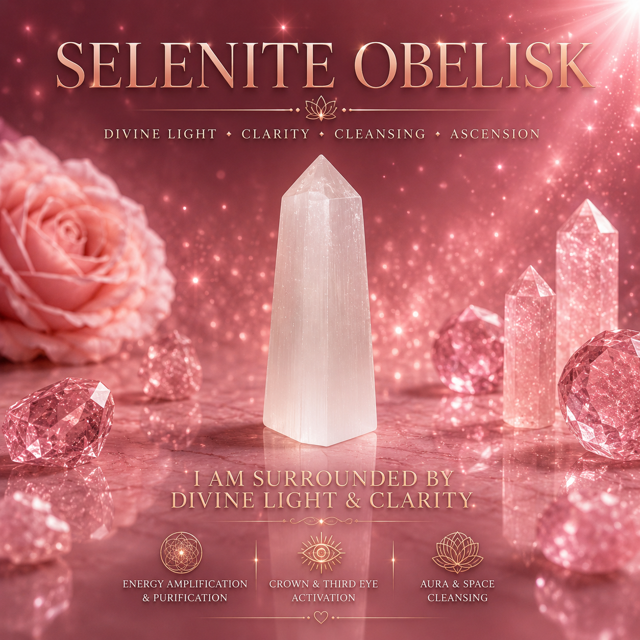 Selenite Obelisk