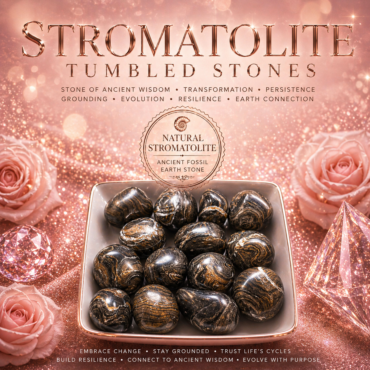 Stromatolite Tumbled Stones