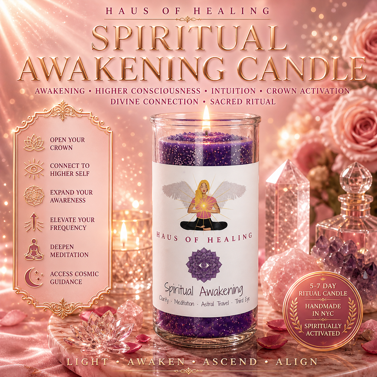 Haus Of Healing Intention Candle: Spiritual Awakening