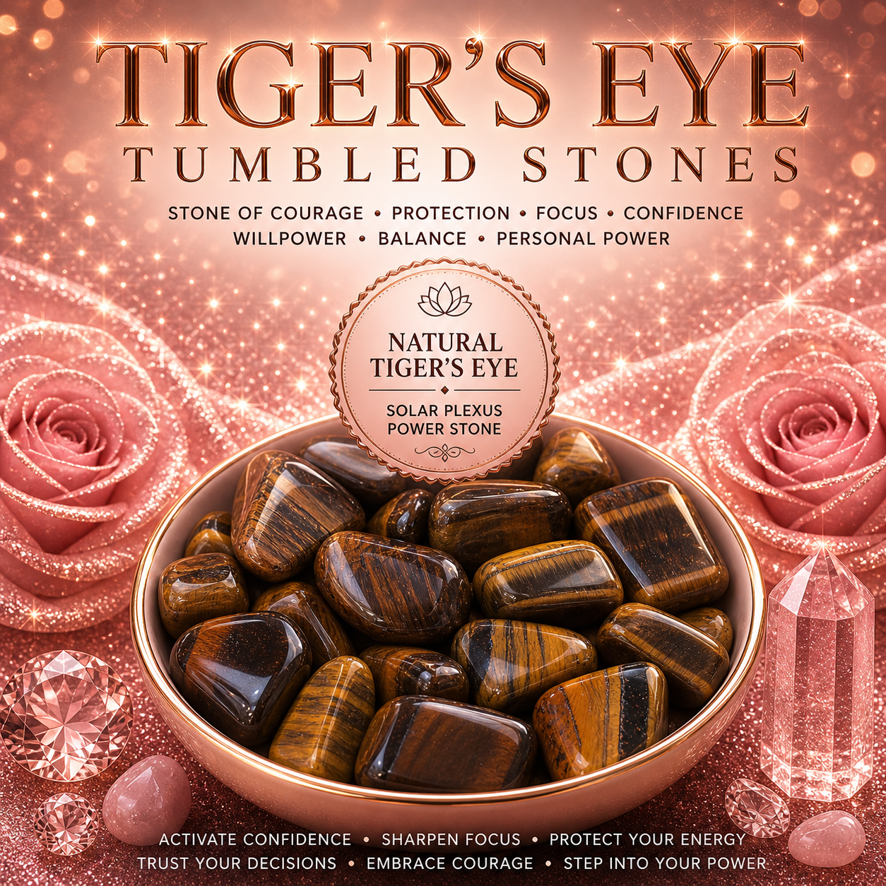Tigers Eye Tumbled Stones