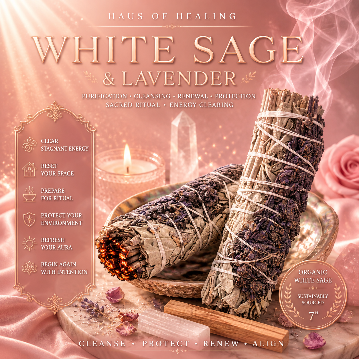 4" California White Sage & Lavender