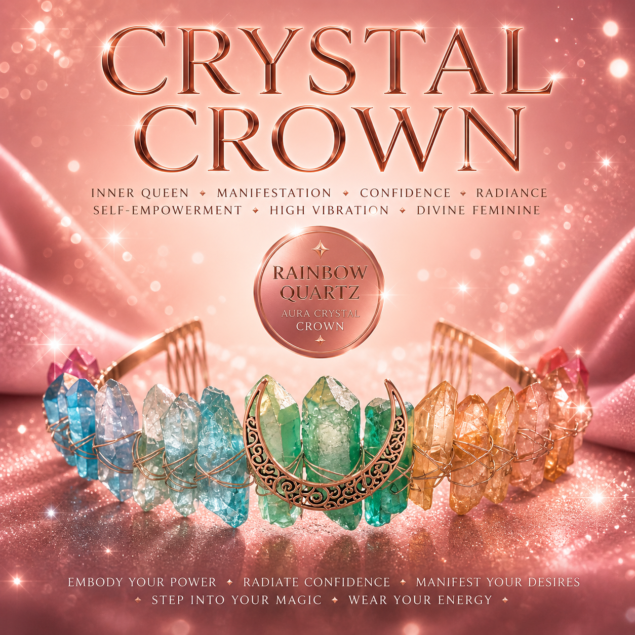 Crystal Crowns - Rainbow Quartz