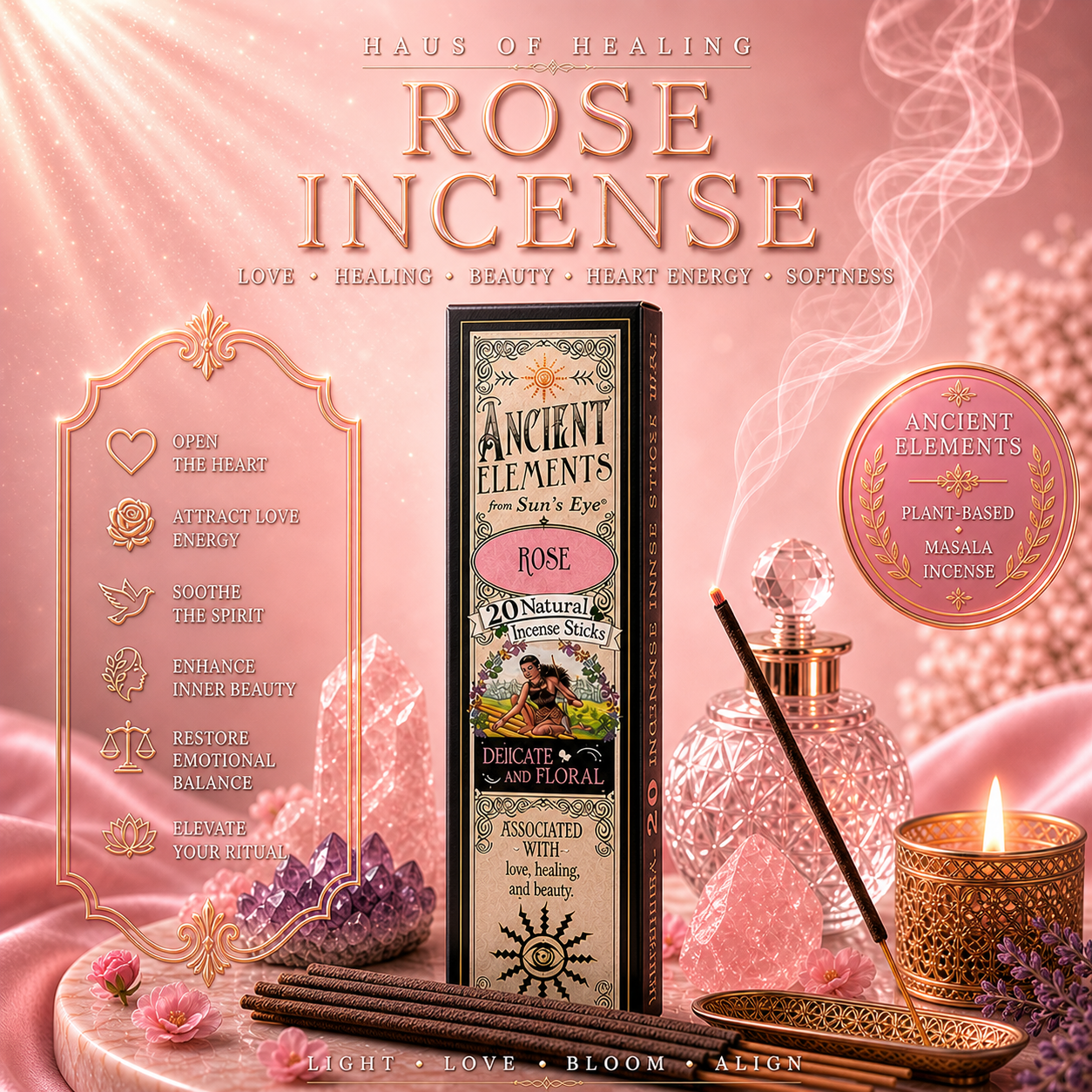 Incense Box - Rose
