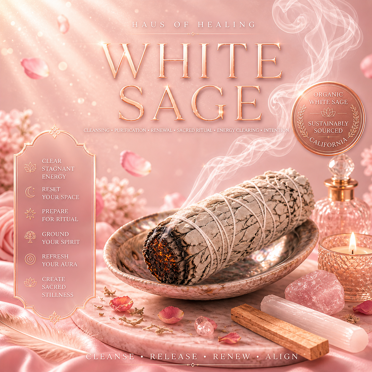 4" California White Sage Stick